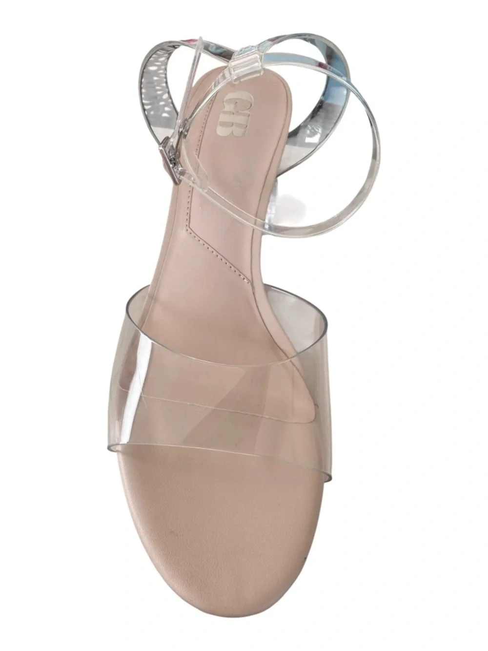 NWT Gianni Bini NWT Clear Lucite Block Heel Sandals 7.5 Transparent Ankle Strap